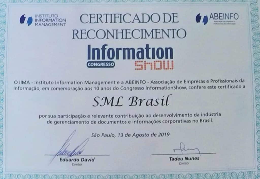 Certificado SML Brasil