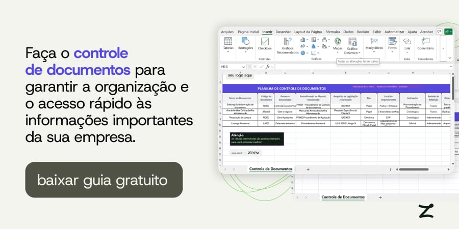 Baixe Planilha de Controle de Documentos