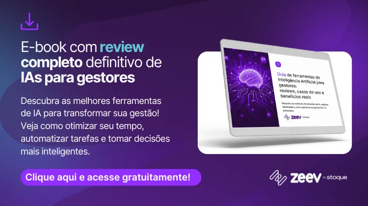 Banner E-book com review completo de IA para gestores