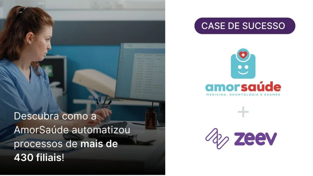 Mulher lande o case do amorsaúde utilizando o zeev como software de automatização d eprocessos
