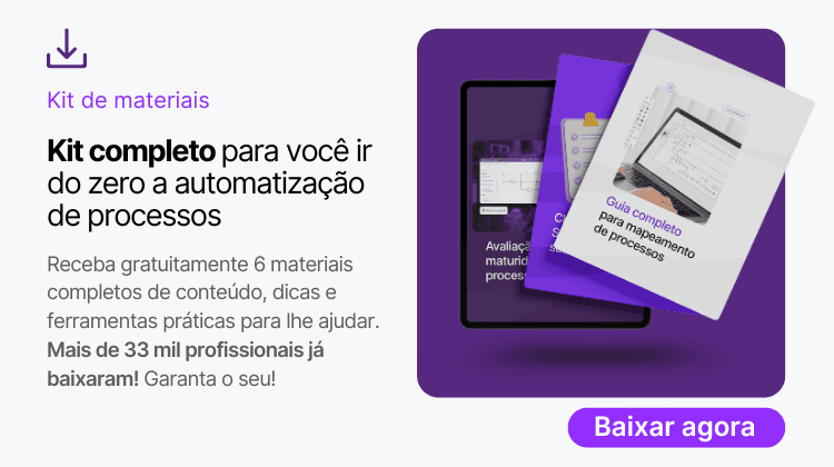 Kit de materiais para baixar sobre como ir do zero a automatização de processos.